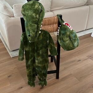 Pottery barn kids light up T. rex costume with treat bag. Worn once